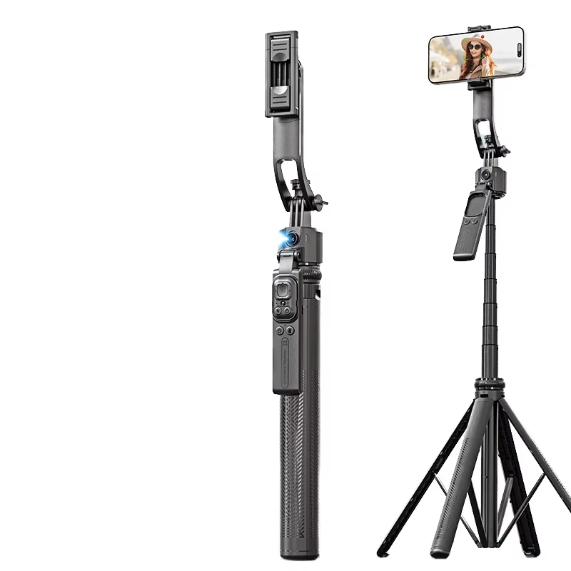 Selfie Stick Tripod - C17 Faltbarer KI-Gesichtsverfolgungs-Gimbal-Stabilisator 360-Grad Automatische Rotation