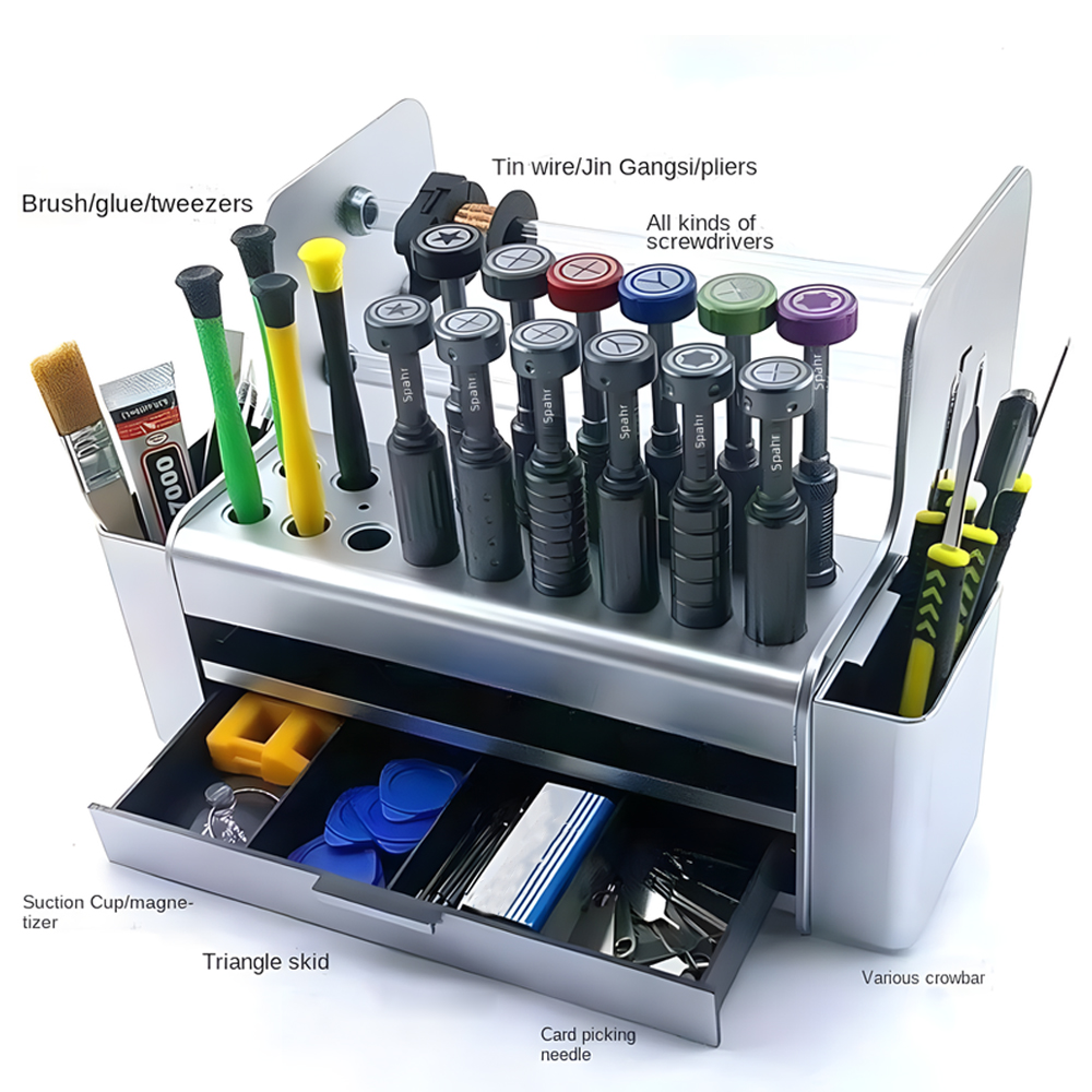 Phone Accessories Cabinet - Desktop Rack Elektronische Wartung Werkzeug Schrank
