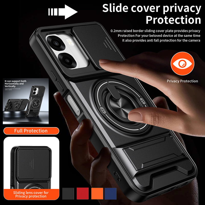 Phone Kickstand Ring - Panzer-Handyhülle für Oppo A6x A6k A6t