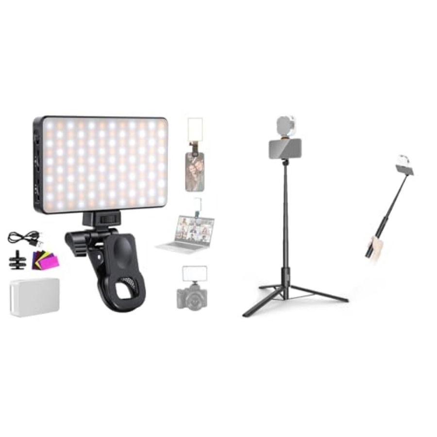 Selfie Stick Tripod - Basics BL120B LED Selfie-Telefonlicht + Einsteiger-Version