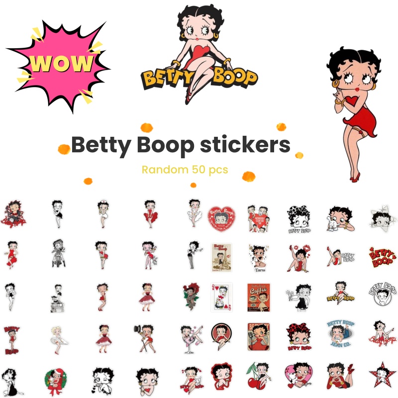 Phone Accessories Aesthetic - Betty Boop Cartoon-Aufkleber, niedlicher Sticker, beliebte