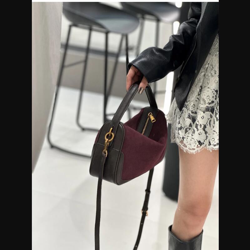 Phone Accessories Brand - Frauen Echtes Wildleder Rindsleder Schulter Tasche