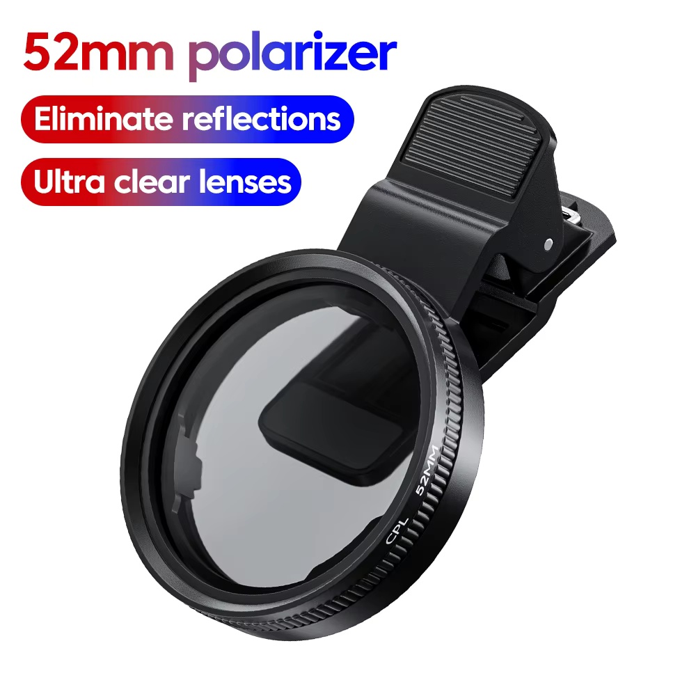 Lens Camera Clip - 52MM Kreisförmiger Universeller Tragbarer Polarisationsfilter Kamera-Objektivclip