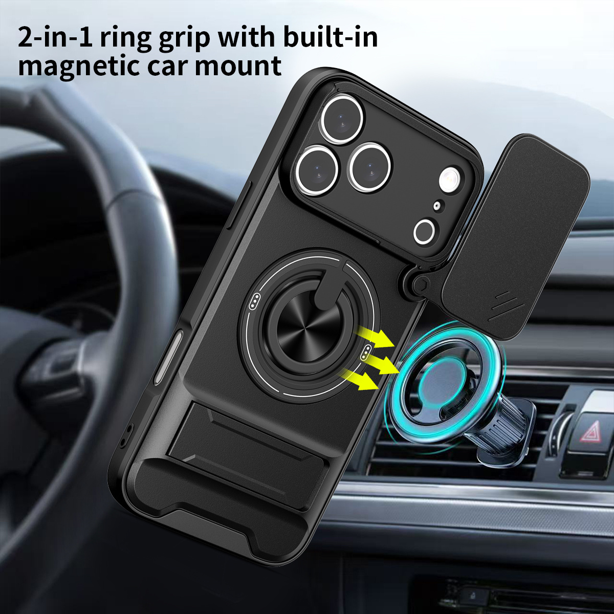 Magnetische Handyhülle für iPh – Phone Kickstand Ring Bewertung und Preis