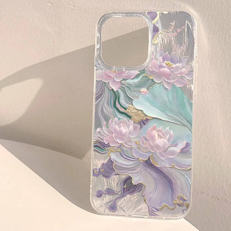 Traumhaftes Lila Lotus-Print Ä – Phone Accessories Aesthetic Bewertung und Preis