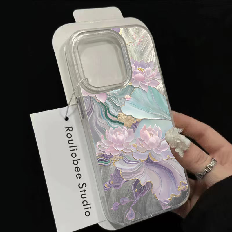 Traumhaftes Lila Lotus-Print Ä – Phone Accessories Aesthetic Bewertung und Preis