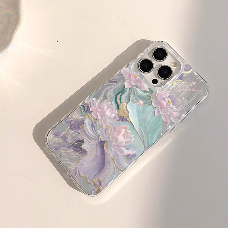 Traumhaftes Lila Lotus-Print Ä – Phone Accessories Aesthetic Bewertung und Preis