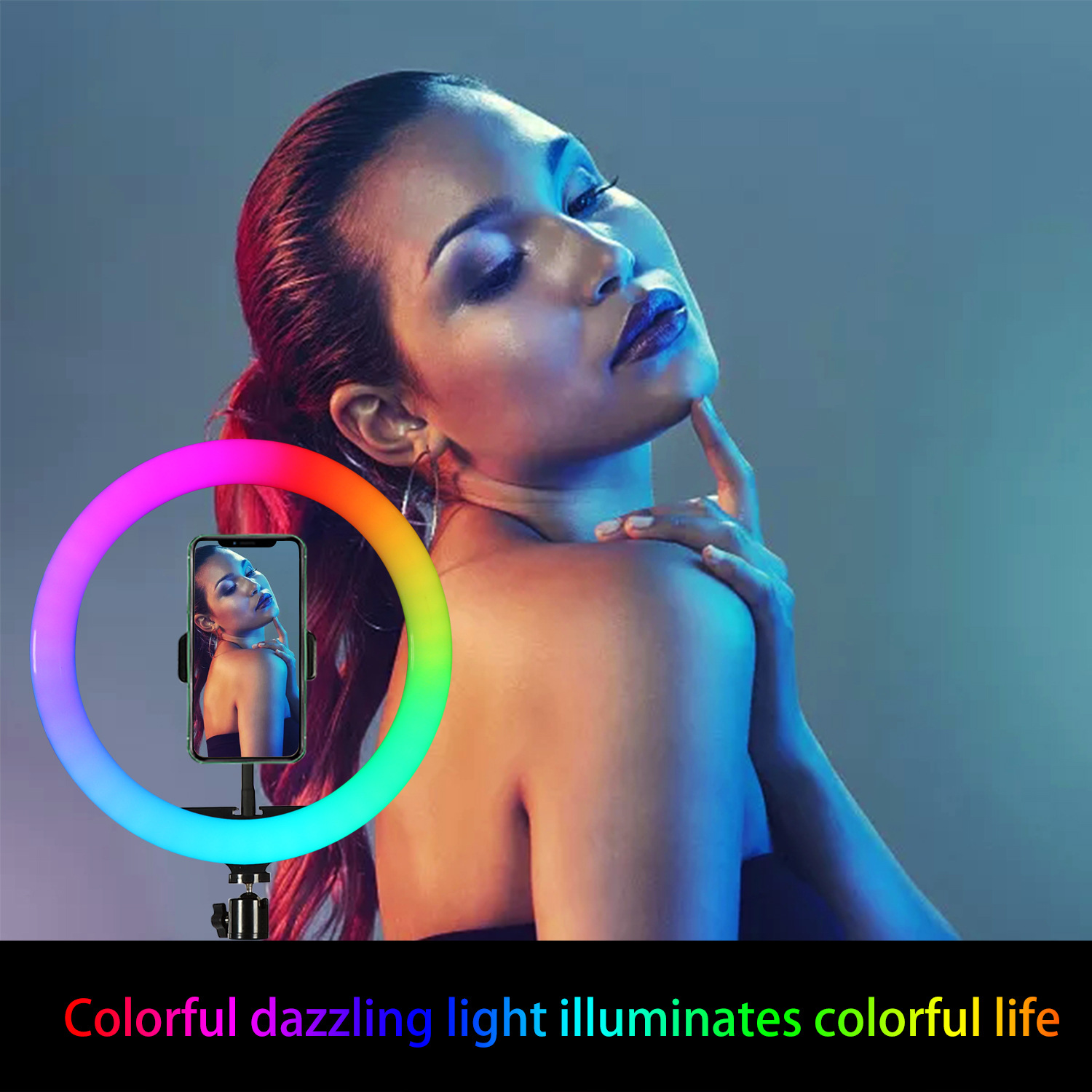 10 Zoll (26 cm) RGB-Ringlicht  – Selfie Stick Tripod Bewertung und Preis
