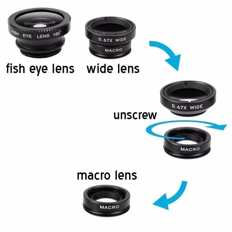 3-in-1 Fisheye-Handyobjektiv 0 – Lens Camera Clip Bewertung und Preis