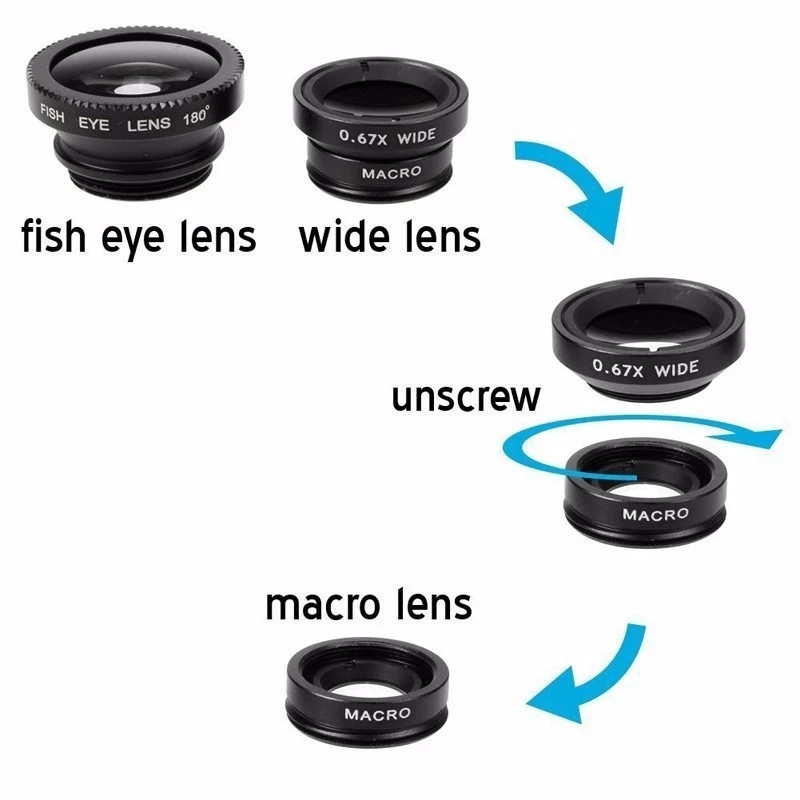 3-in-1 Fisheye-Handyobjektiv 0 – Lens Camera Clip Bewertung und Preis