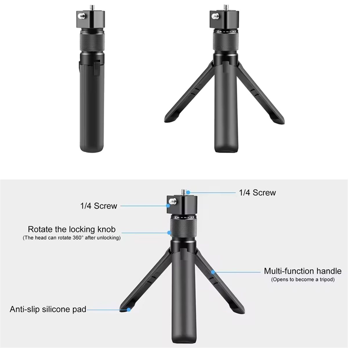 N05R Drehbarer Desktop-Stativs – Selfie Stick Tripod Bewertung und Preis